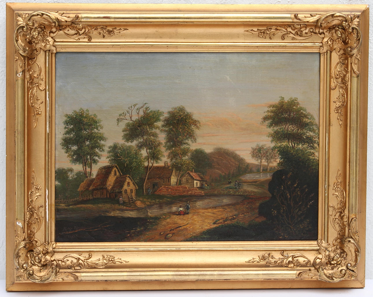 OKÄND KONSTNÄR, olja på duk, 1800-tal.