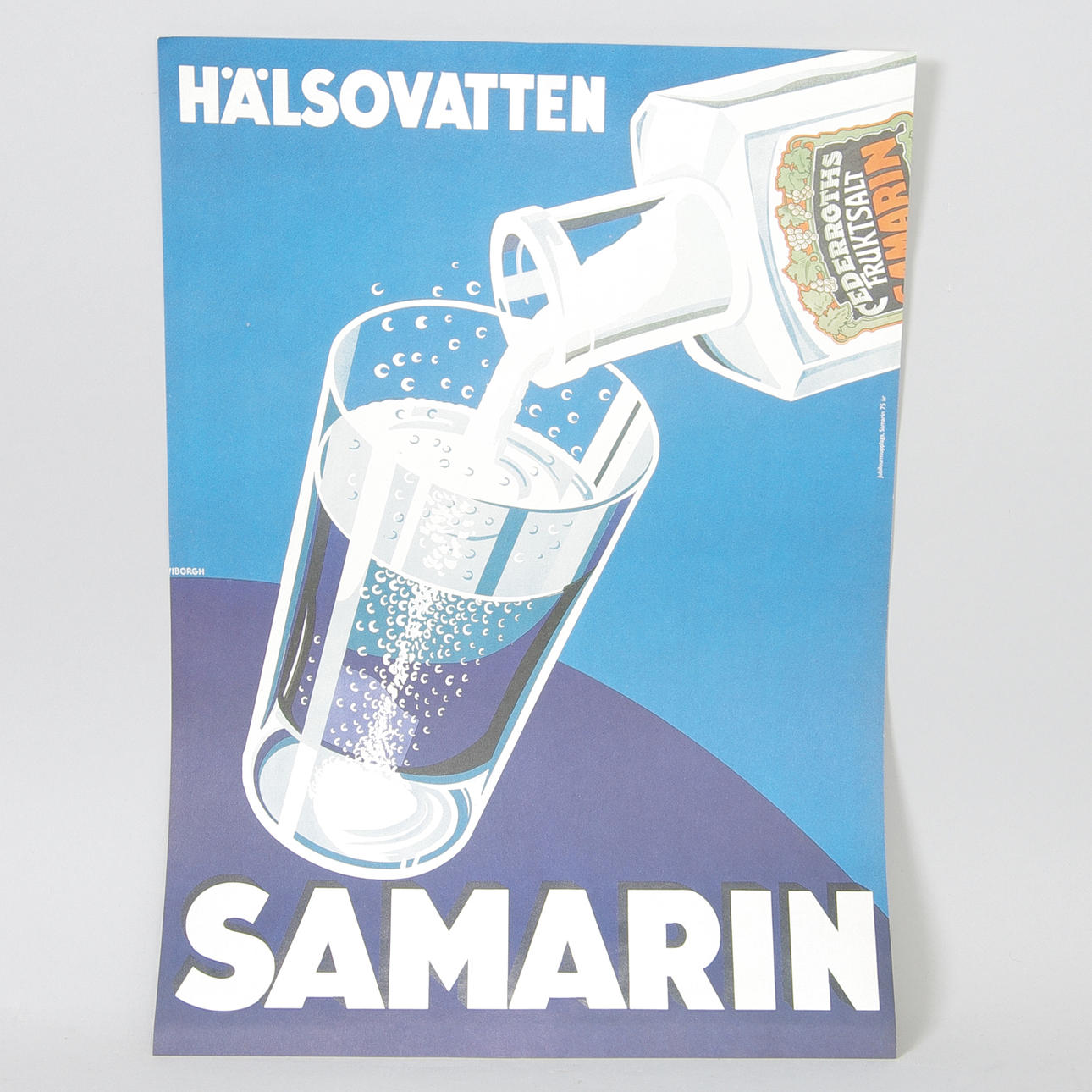 MAPP MED REKLAMBLAD, Samarin 75 år.