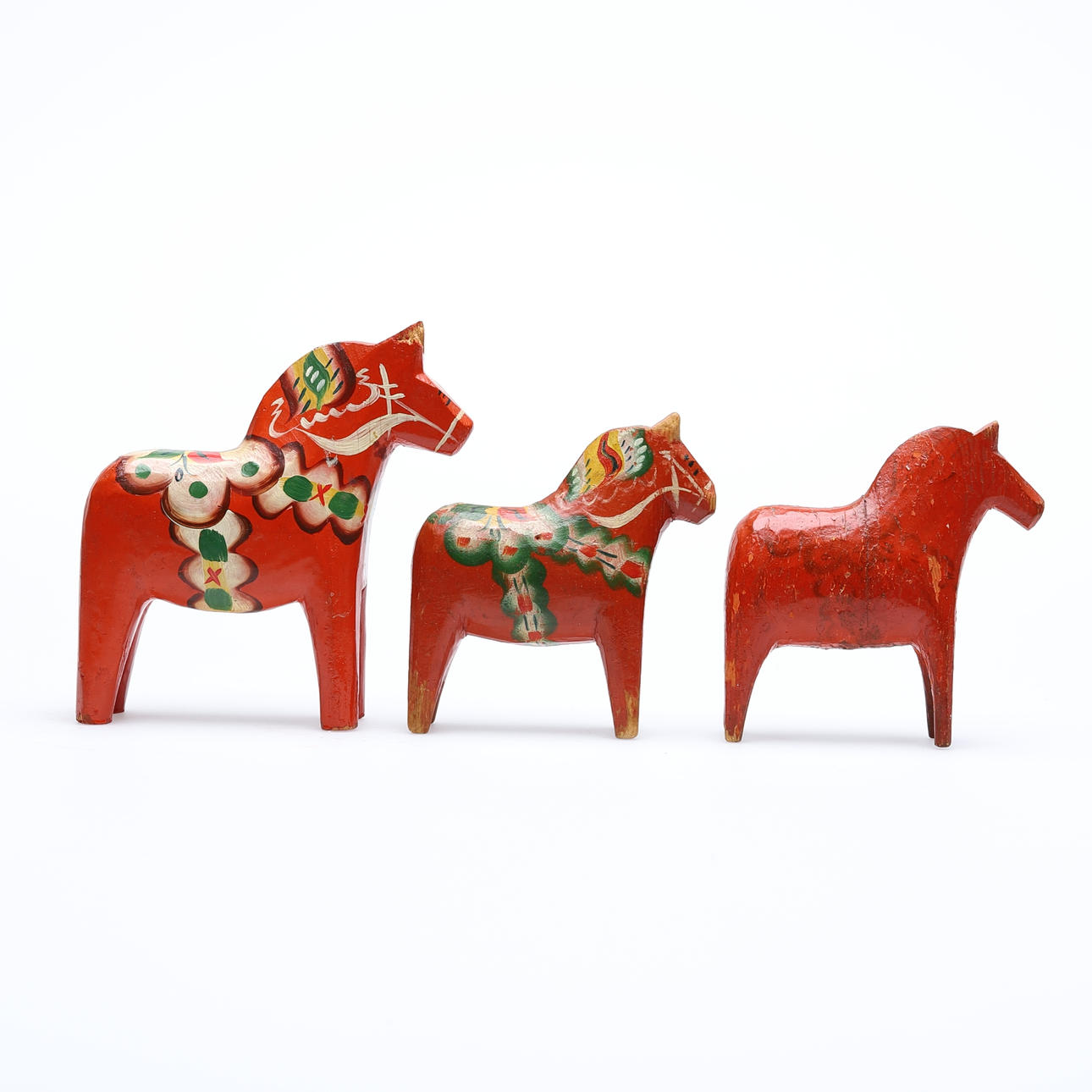 DALA HORSES 3 pcs, 1900's.