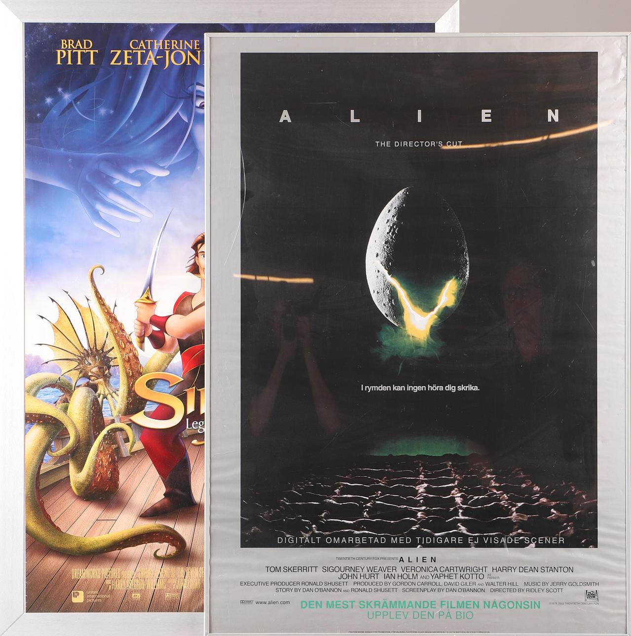 FILM PLANS, 2 pieces, Alien and Sinbad.