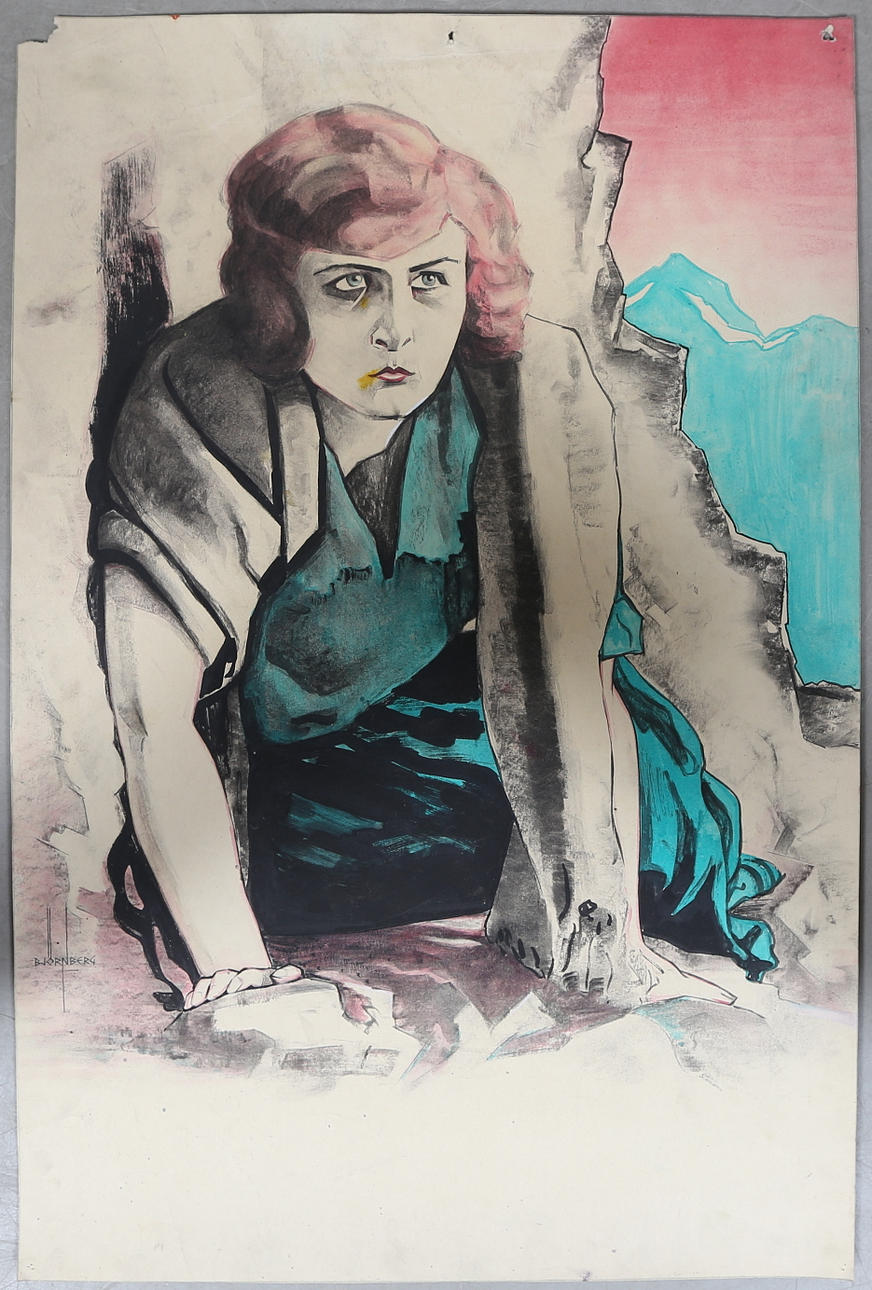 PÓSTER PINTADO A MANO, título desconocido, 1920/30.