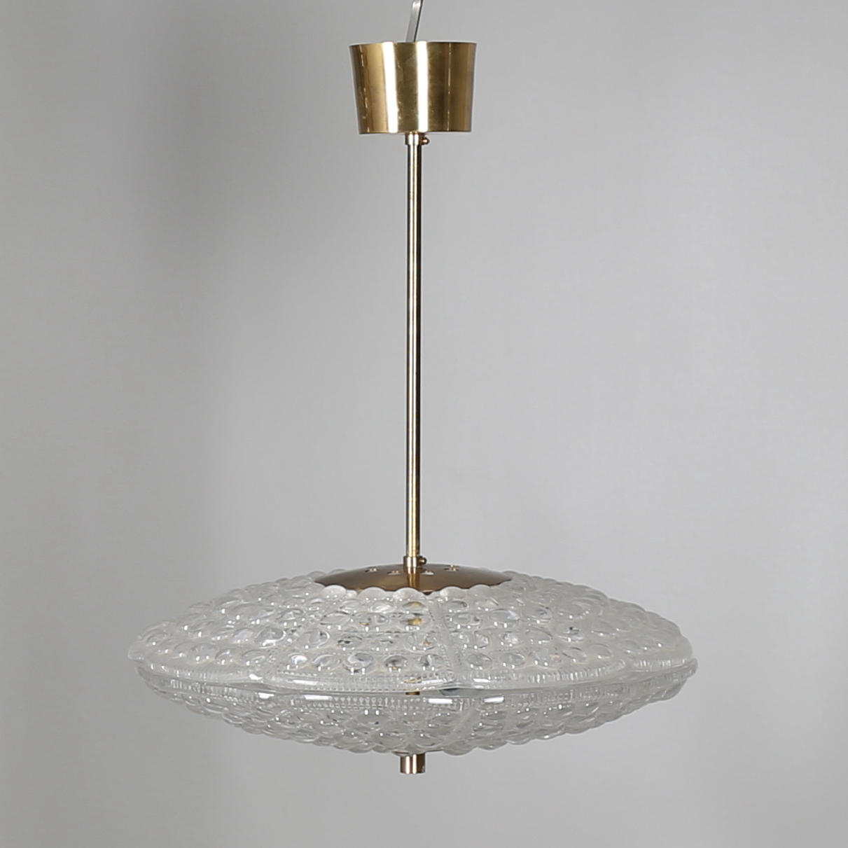 TAKARMATUR, glas och mässing, Orrefors, 1900-talets mitt.