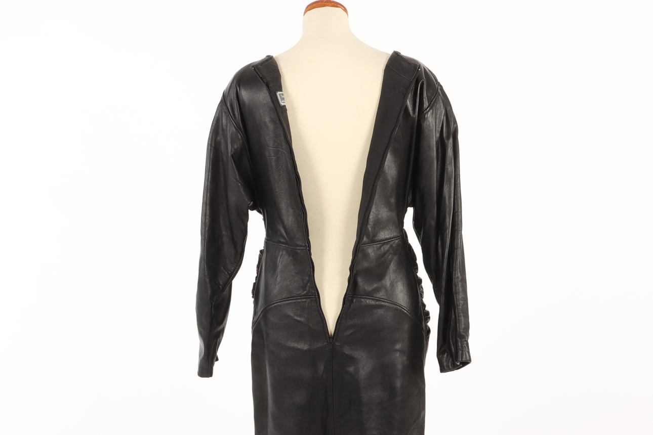 michael hoban north beach leather dress vintage 1980s brown leather dress / North Beach Leather Michael Hoban –  Retro Trend Vintage