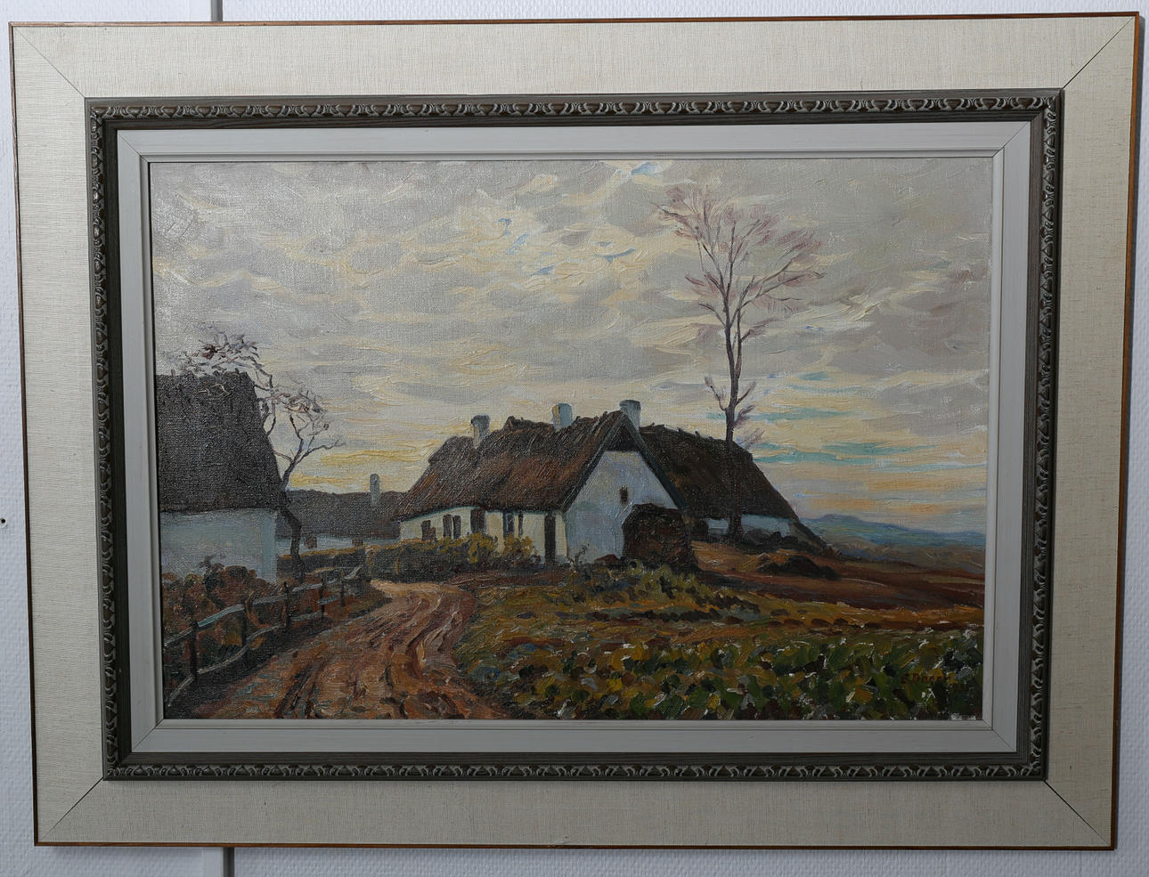 EINAR BAGER. Olja på duk, Skånegård, signerad E Bager, daterad -24.