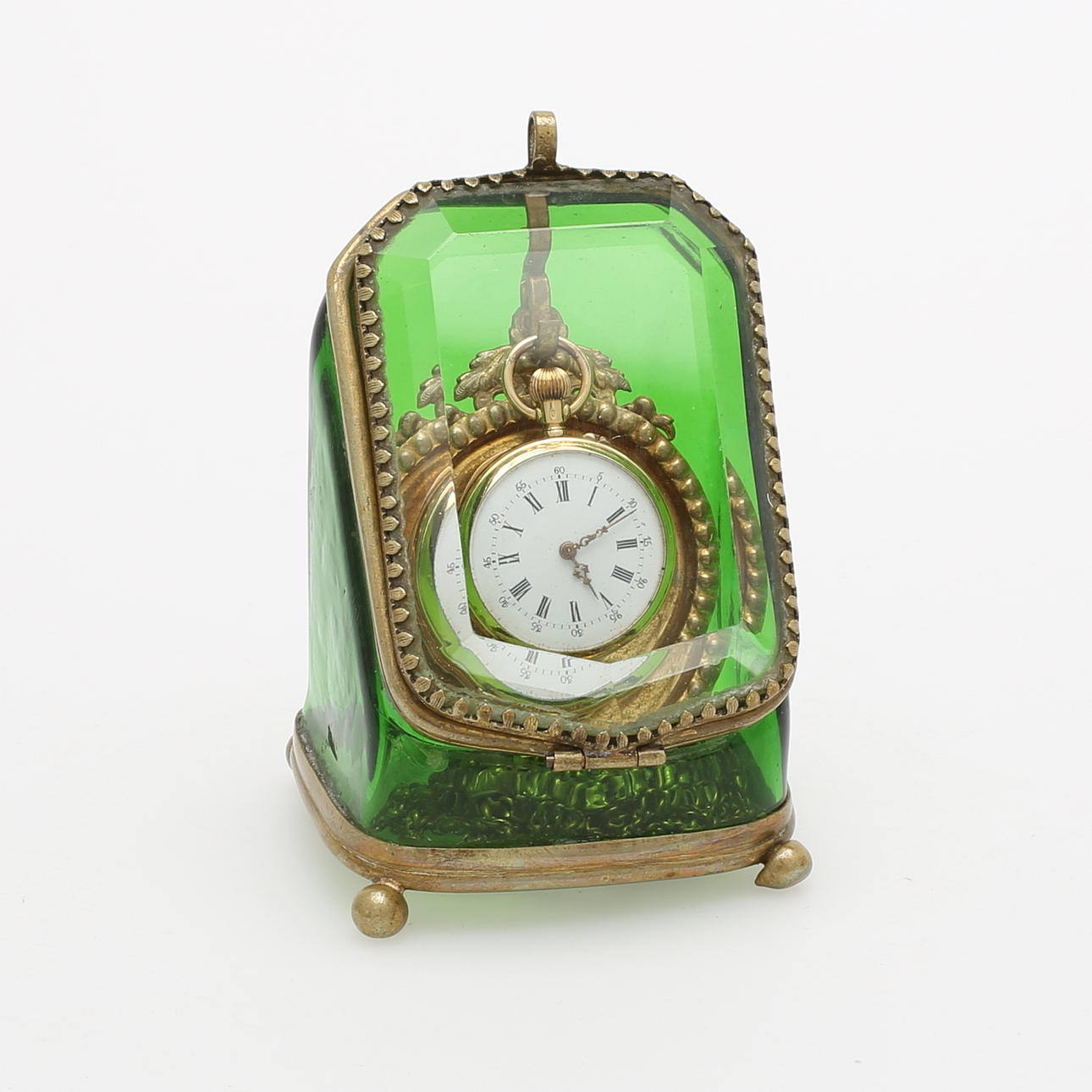 FICKUR/MORMORSUR, ytterboett guld 18K, samt KLOCKSTÄLL och KLOCKKEDJA.