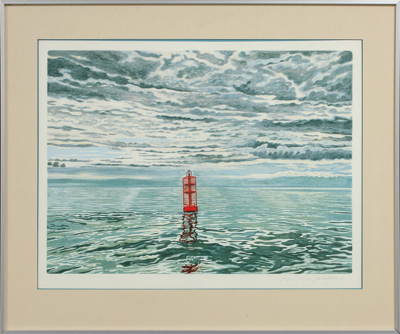 JAN FALKMAN. Fyr, färgserigrafi sign o numr 172/190.