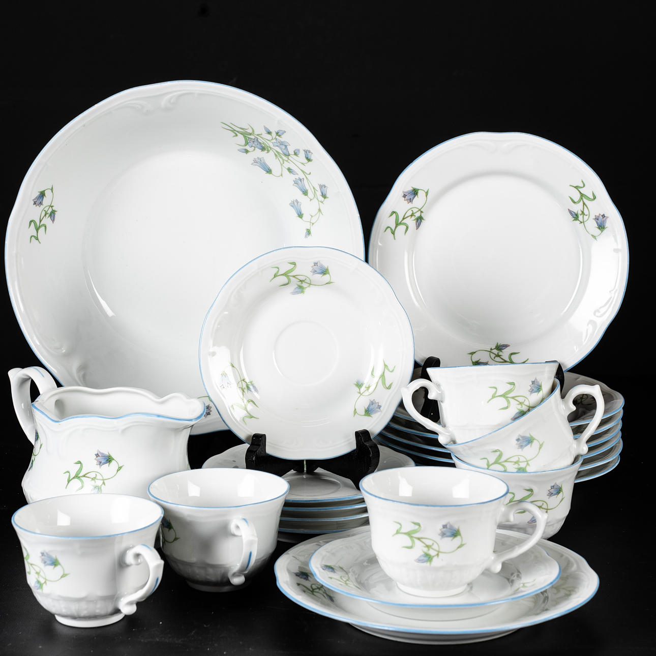 KAFFESERVIS, 20 delar, "Blå-Klocka", Åhlens.