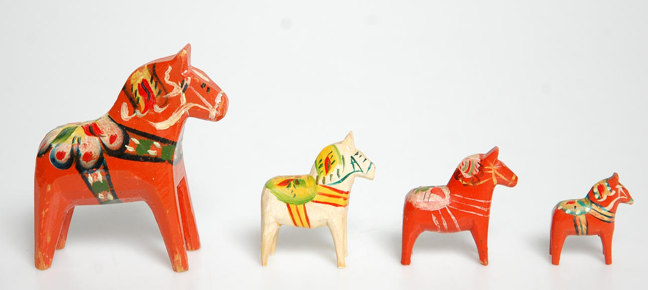 DALAHÄSTAR, miniatyrer, 4 st.