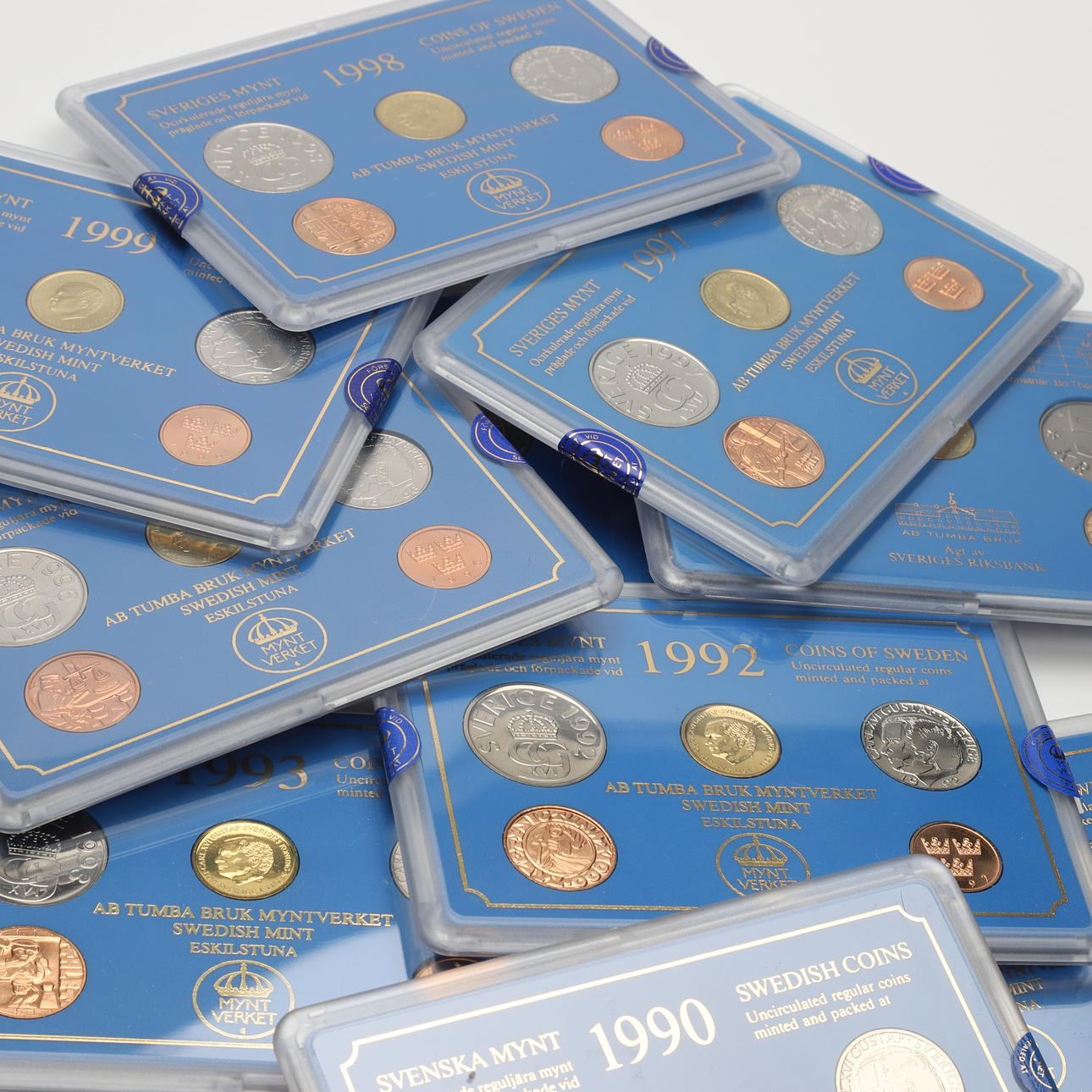 SAMLARMYNT, "Sveriges mynt", ocirkulerade, 1990-1999.