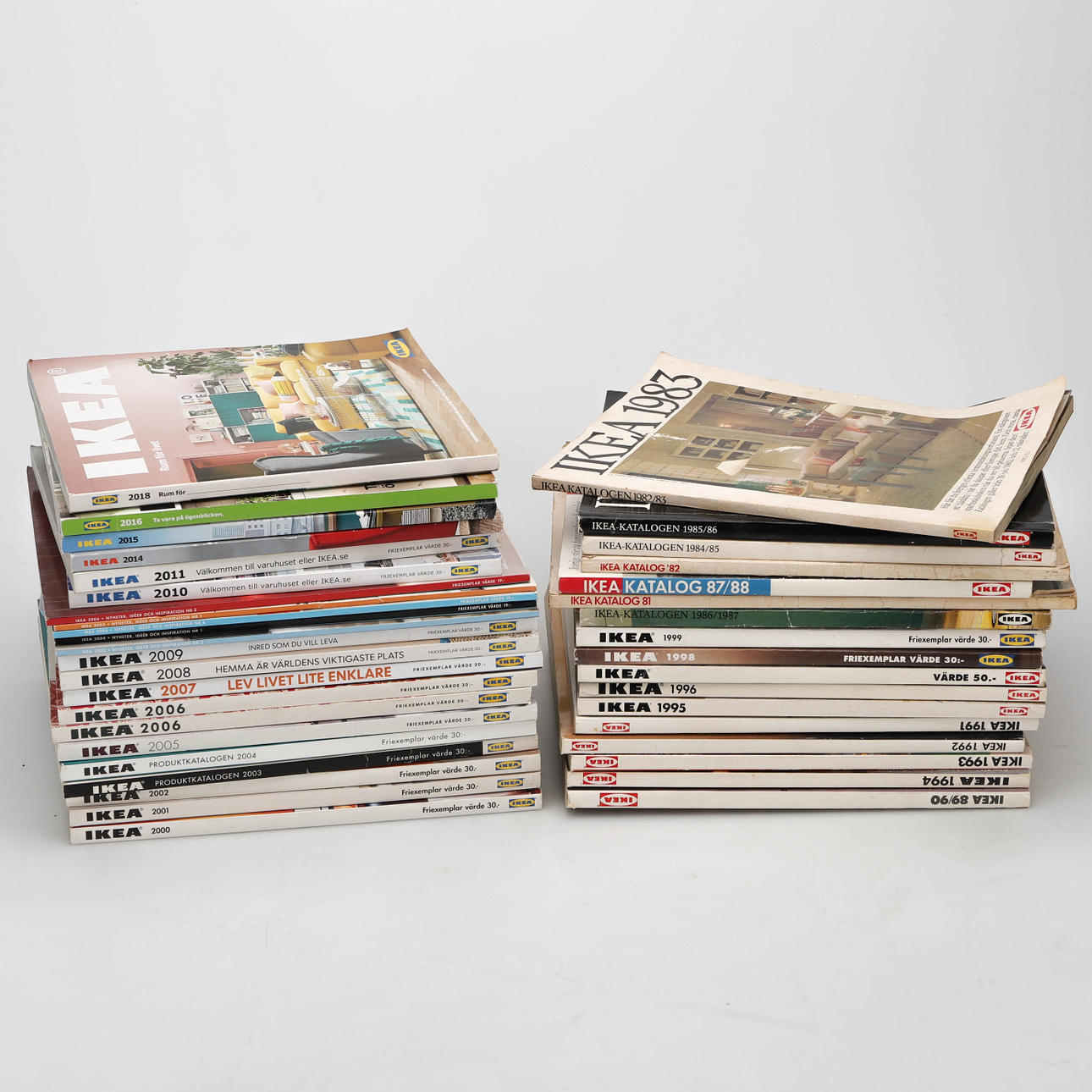 IKEA-Kataloge, 1981-2018.