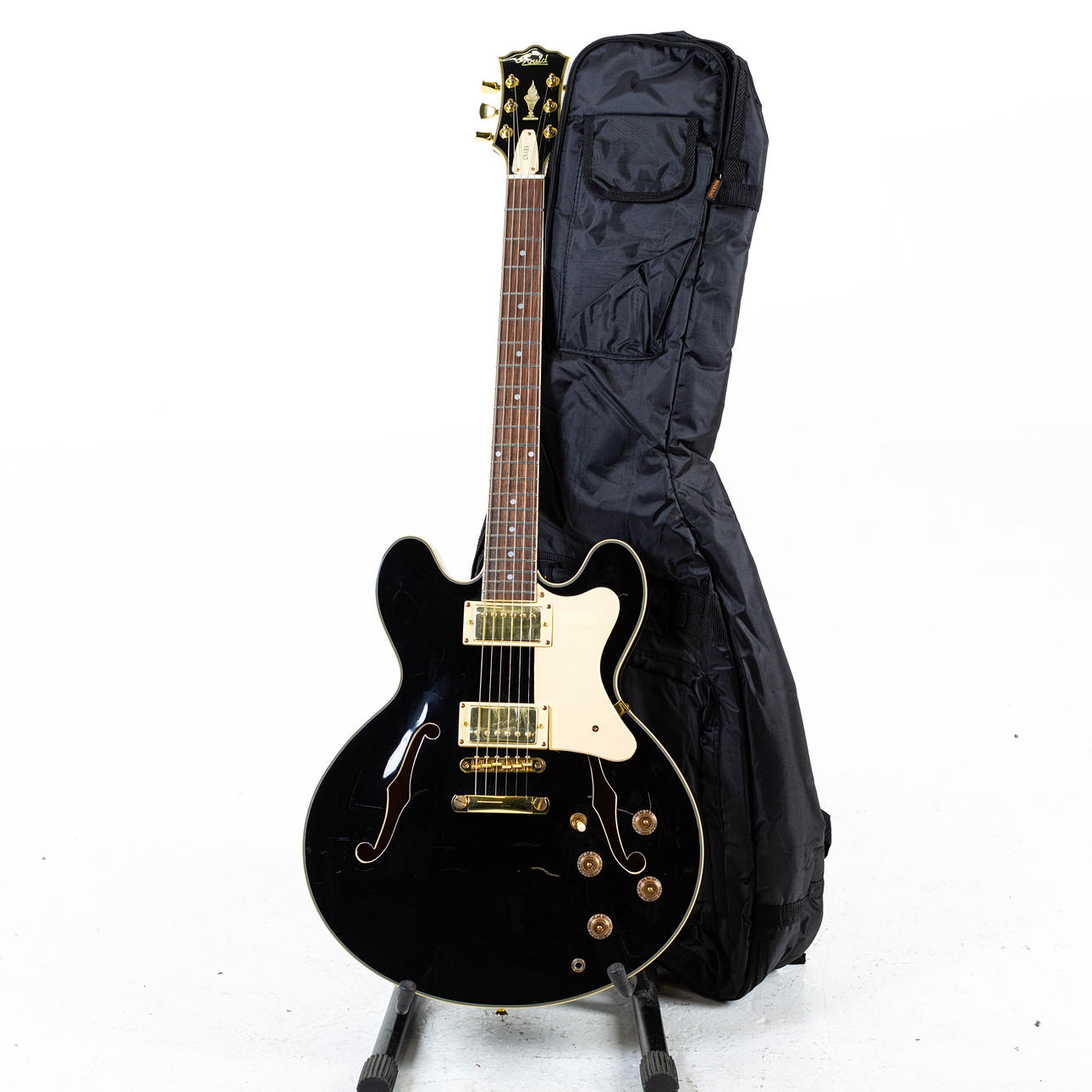 GITARR, halvakustisk med gigbag, Gould GS135, jazzmodell.