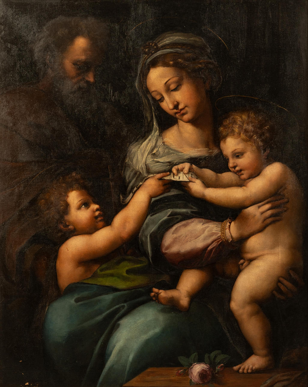 FERDINAND SCHAUSS (1832-1916). Madonna de Rosa.