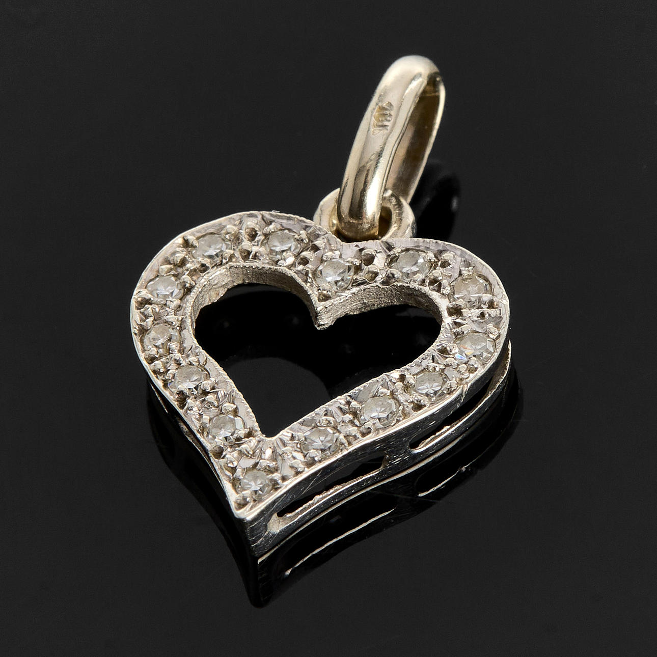 DIAMANTHÄNGE, hjärta, 18k.