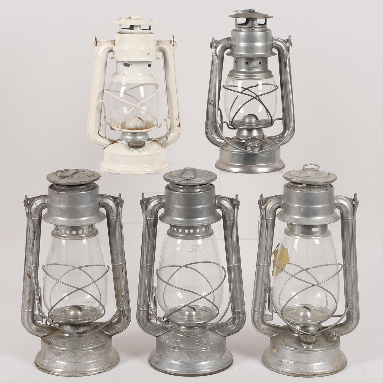 STORMLYKTER, 5 stk., Meva, 1900-tal.