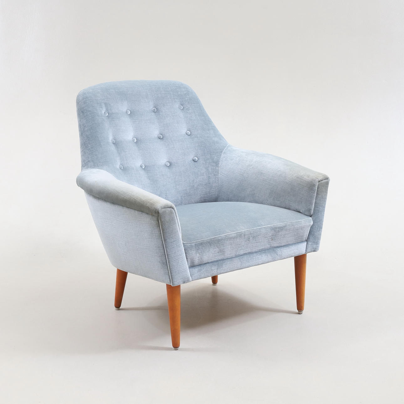 LÆNESTOL, plys, 1960'erne.