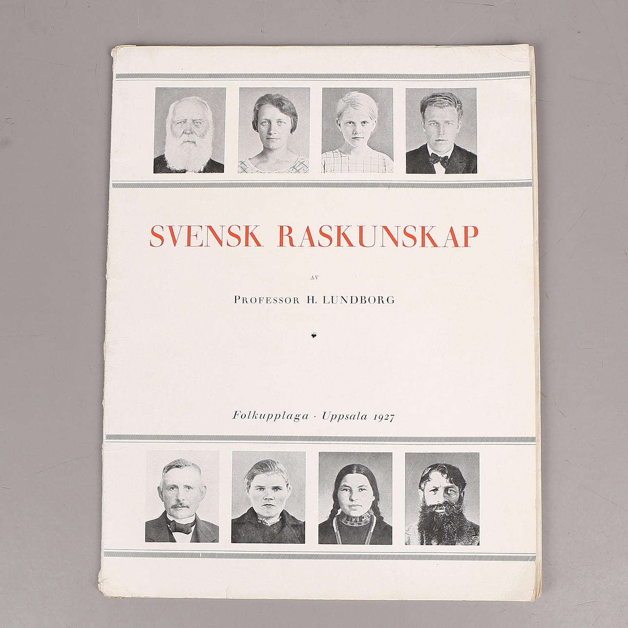 SCHWEDISCHES RASSEWISSEN, Herman Lundborg, 1927.