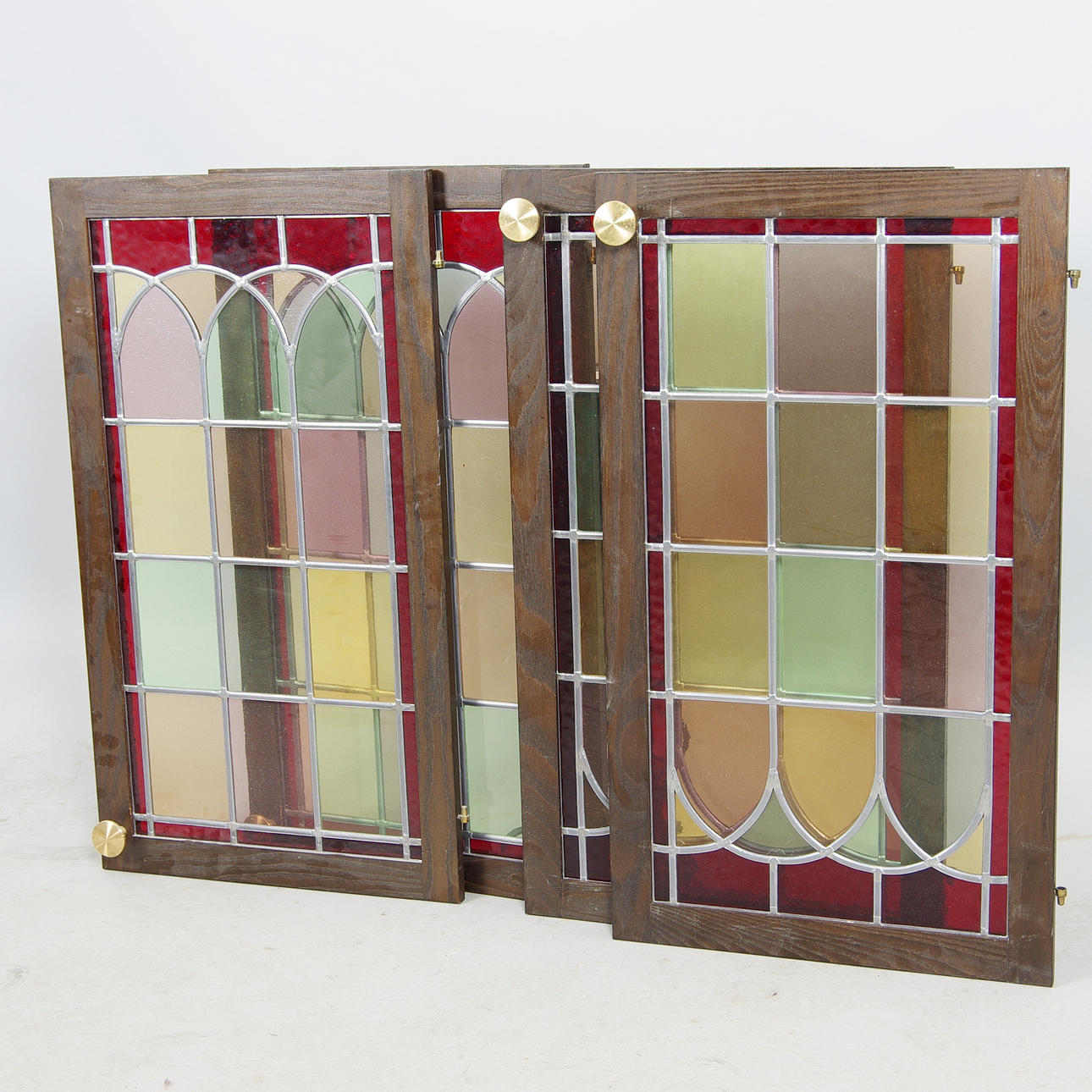 LUCKOR, 4 stycken med blyinfattat glas.