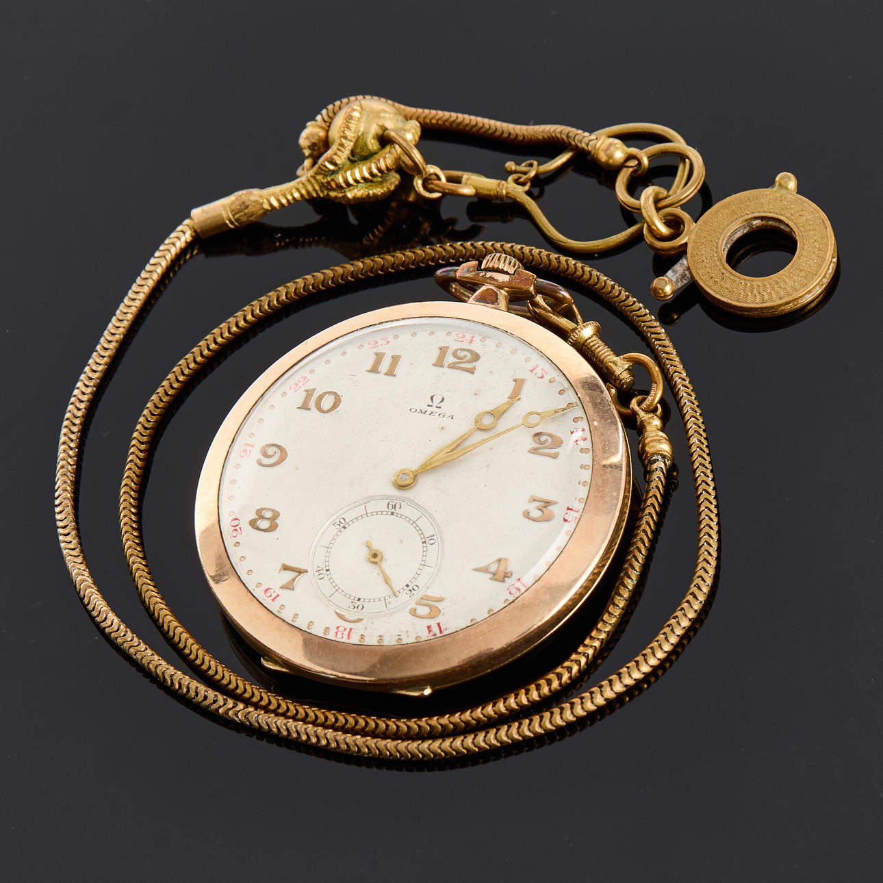 OMEGA POCKET WATCH, gold.