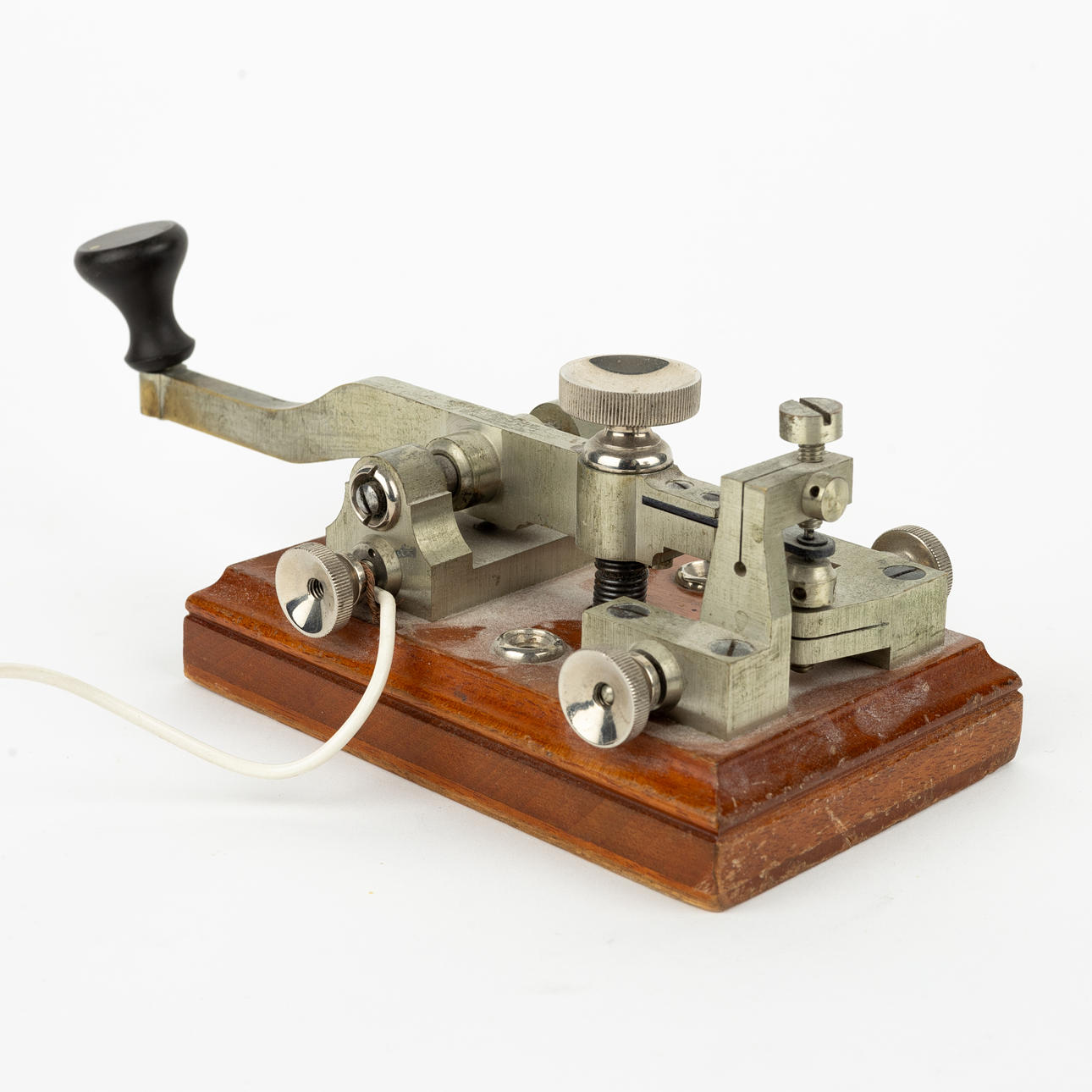 TELEGRAFNØGLE, metal, træ.