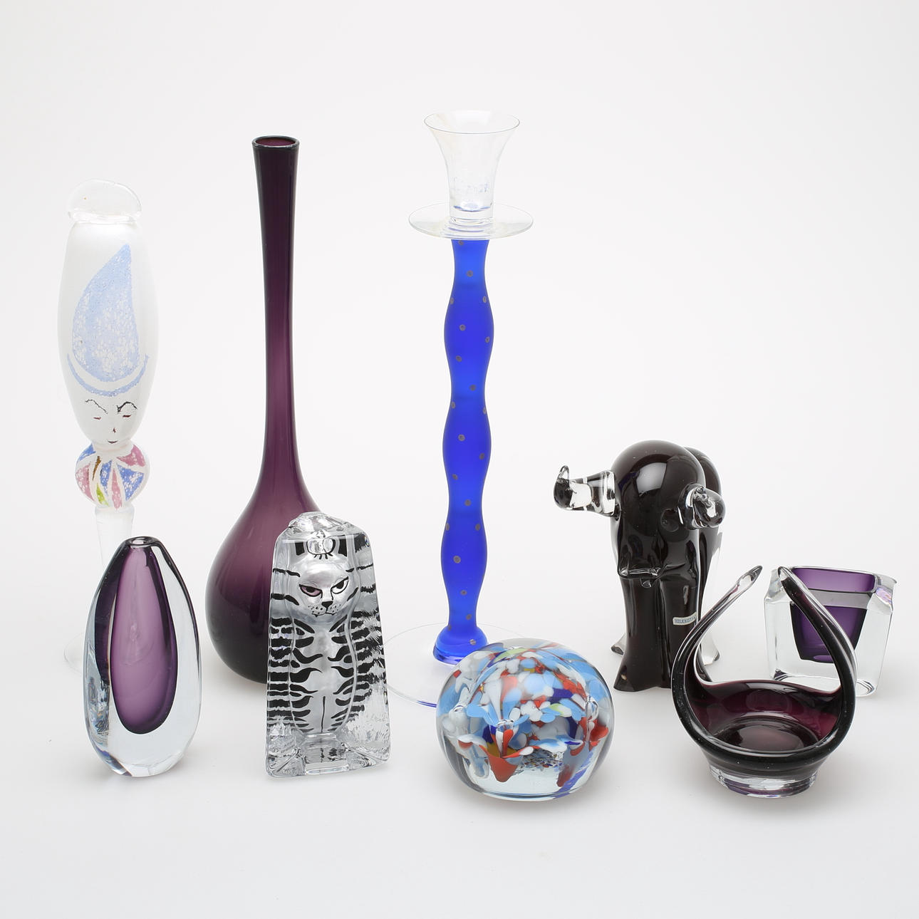 PARTI KONSTGLAS, 9 st, Anne Nilsson Orrefors med flera.