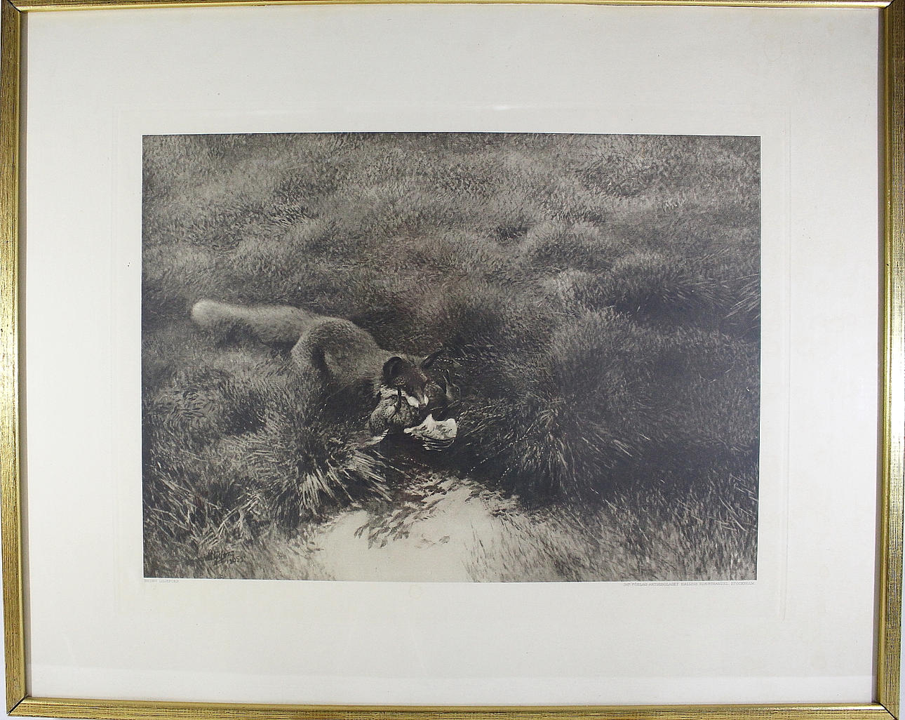 BRUNO LILJEFORS. vernissage tryck, Hallins konsthandel Stockholm.