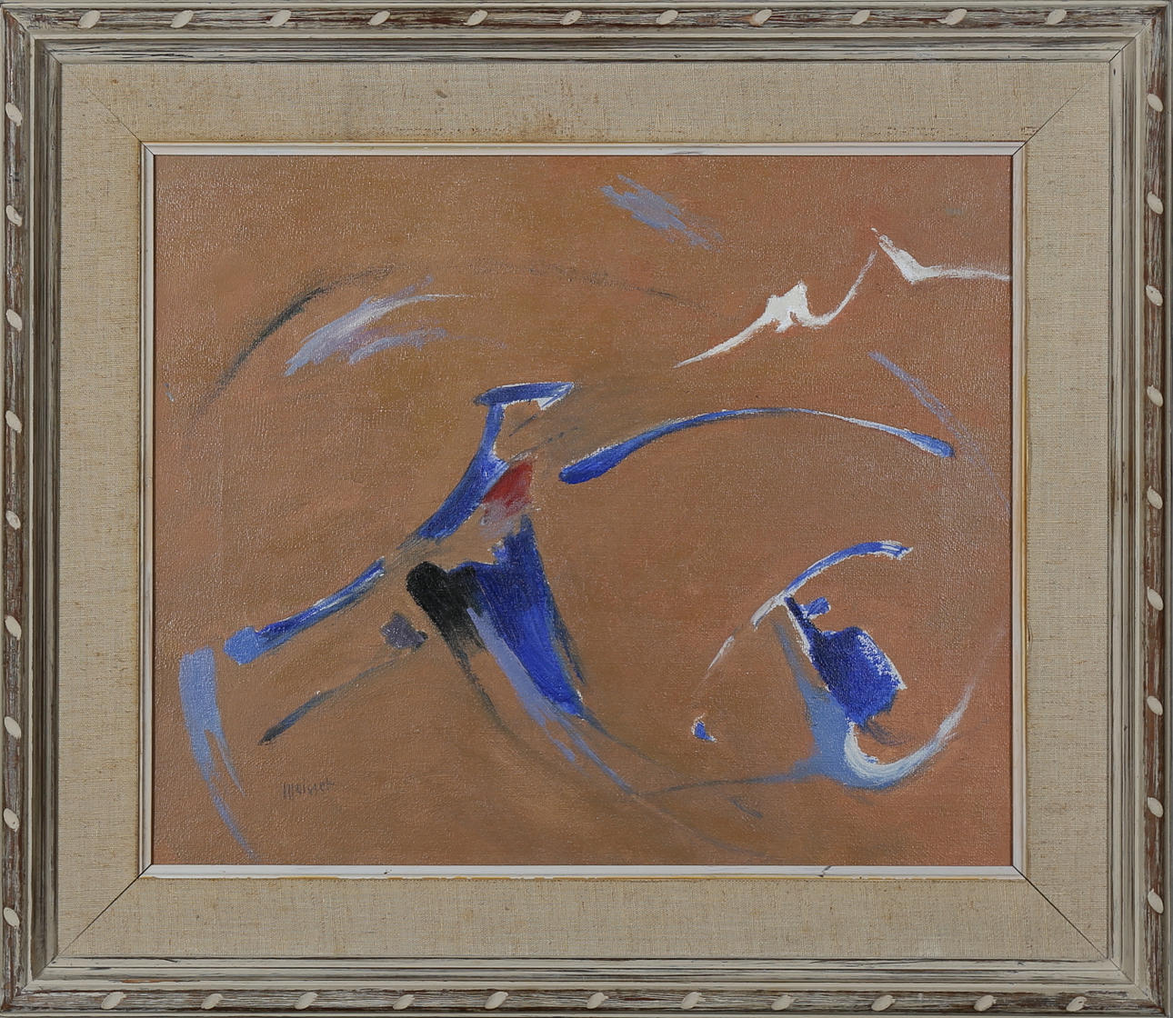 RAIMOND MOISSET. Komposition, olja på duk, signerad Moisset.