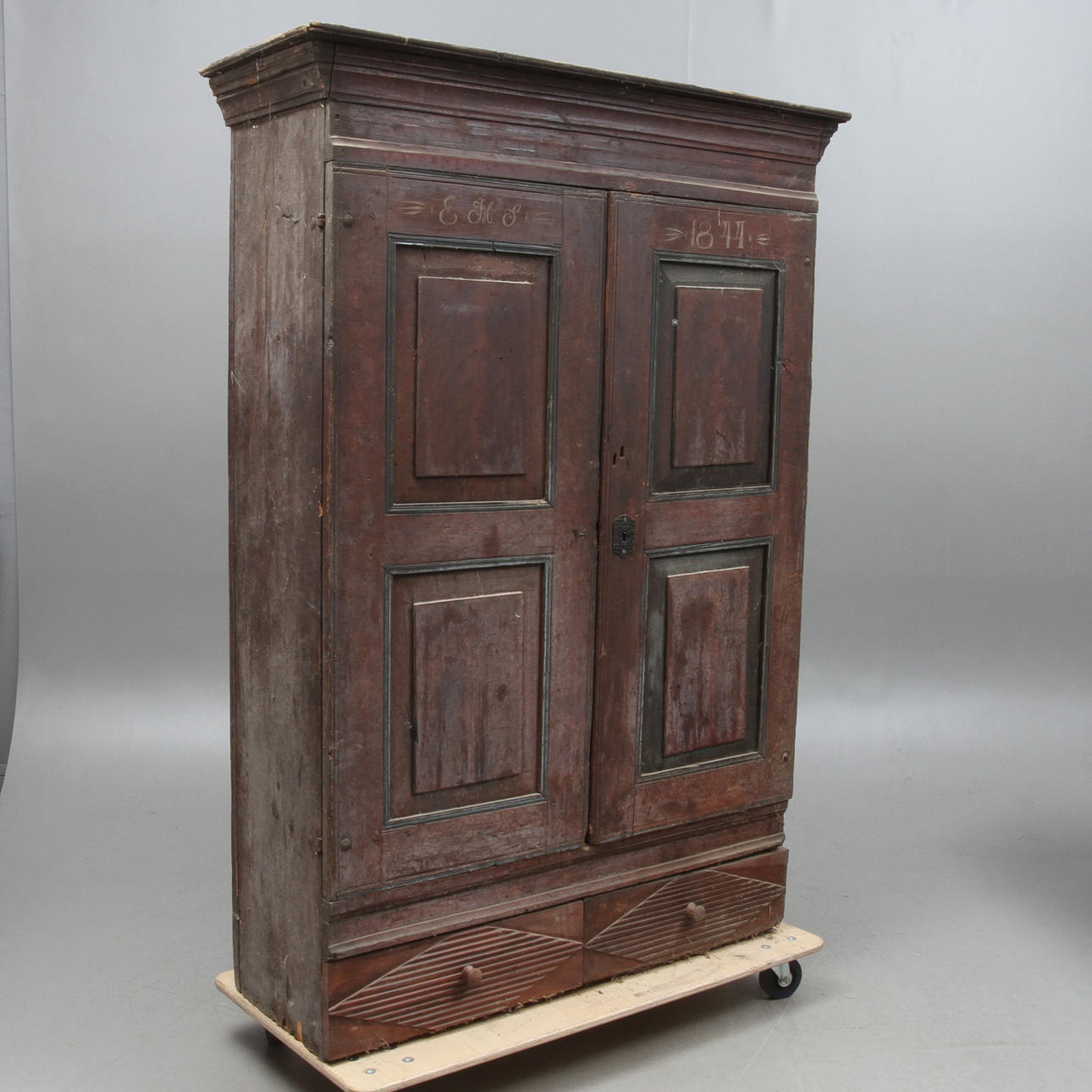 SKÅP, allmoge, daterad 1844.