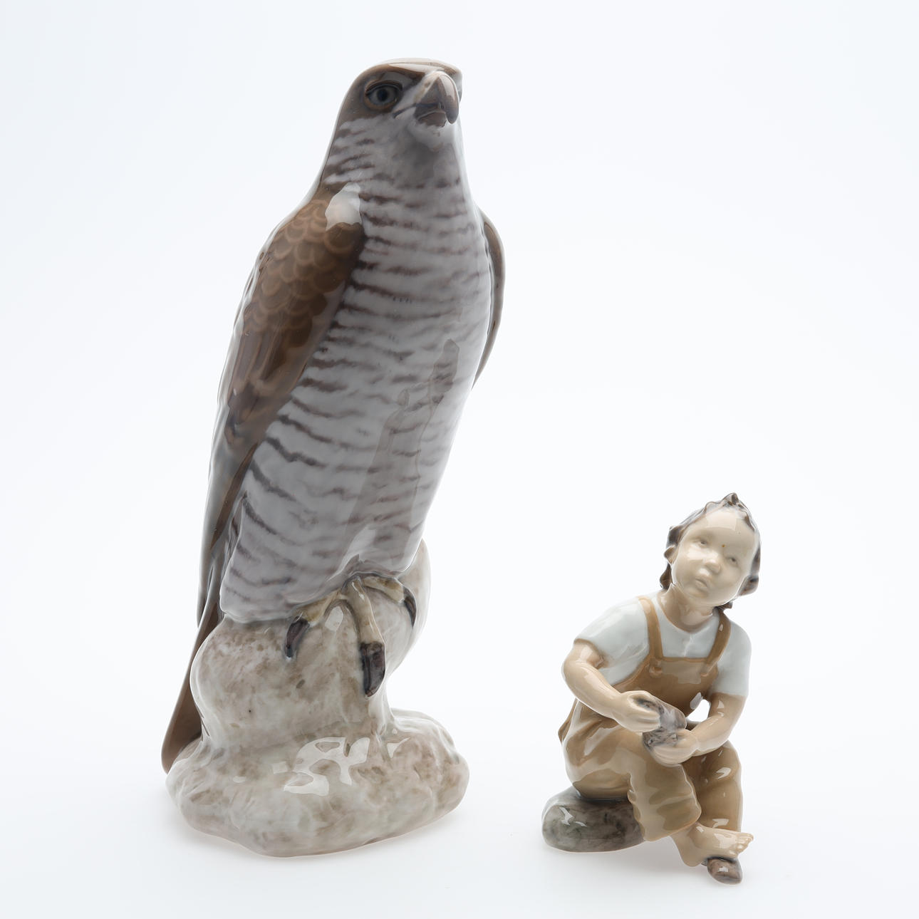 FIGURINES, 2 pieces, Bing & Gröndahl, Denmark.