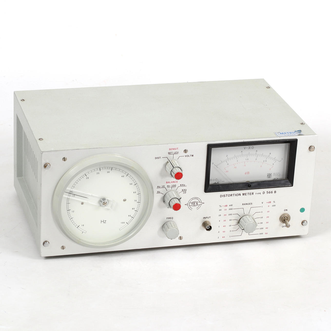 TES, Distortion Meter, Type D 566 B, Milan, Italy.