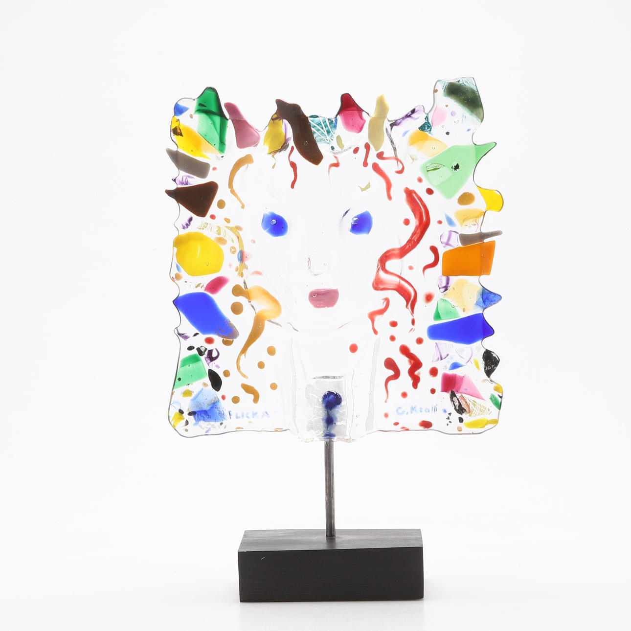 GEORGIANNA KRALLI. Glasskulptur, "Flicka".