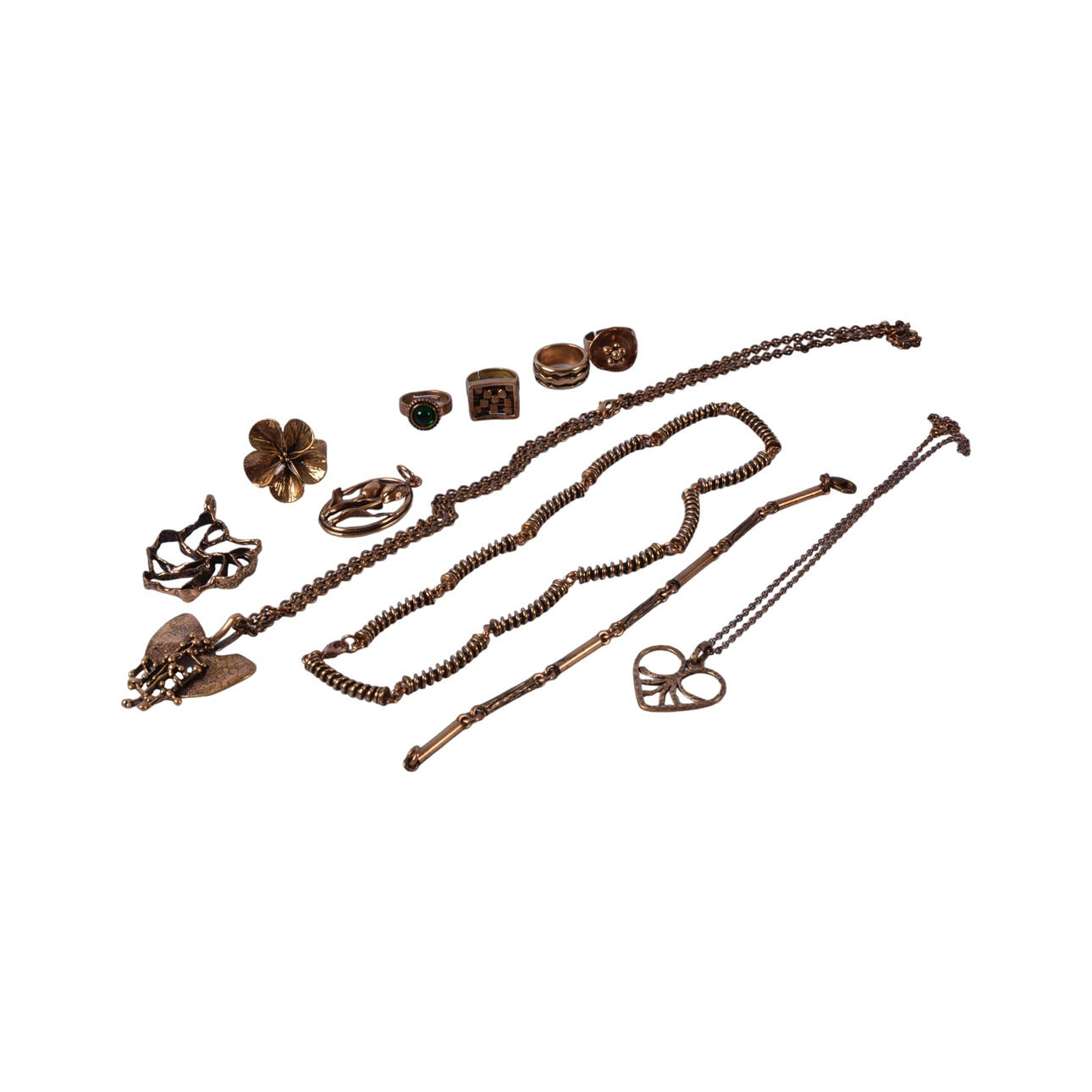 SMYCKEN, 11 delar, brons.