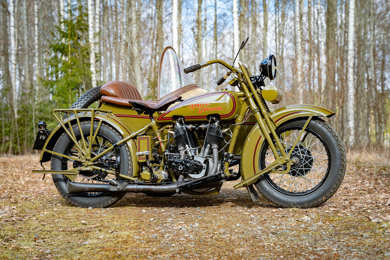 HARLEY-DAVIDSON, JD with sidecar, 1928, USA.