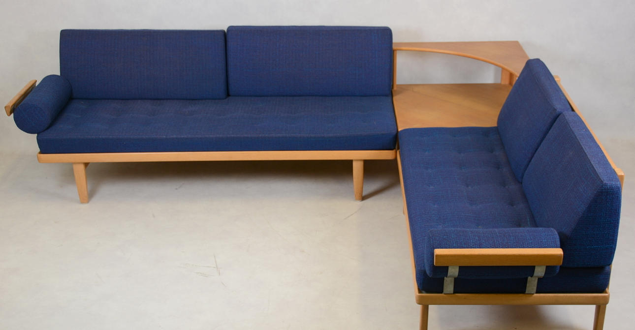 SOFFGRUPP, 3 delar, ljus ek, 1990-talets andra hälft.