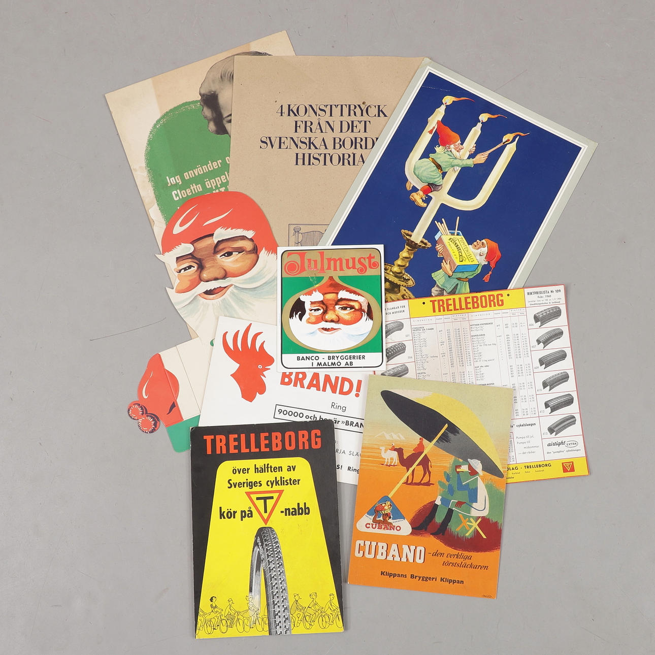 REKLAMSKYLTAR, 12 st, papp, 1900-tal.