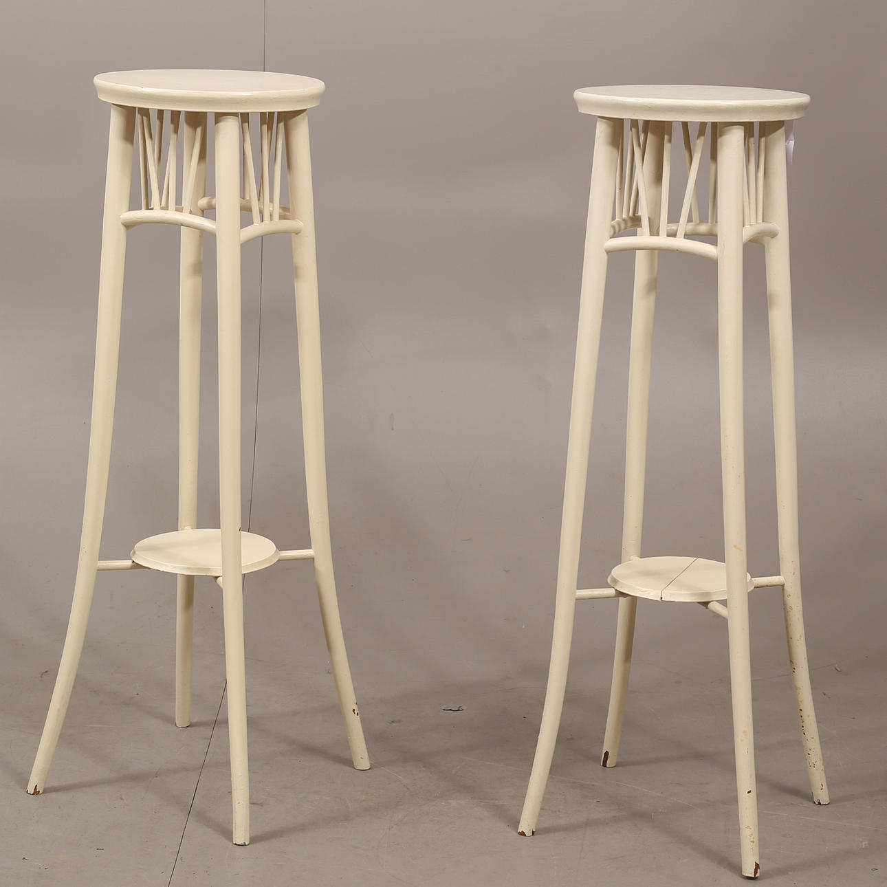 PIEDESTALER, træ, 1920-30'erne, 2stk.