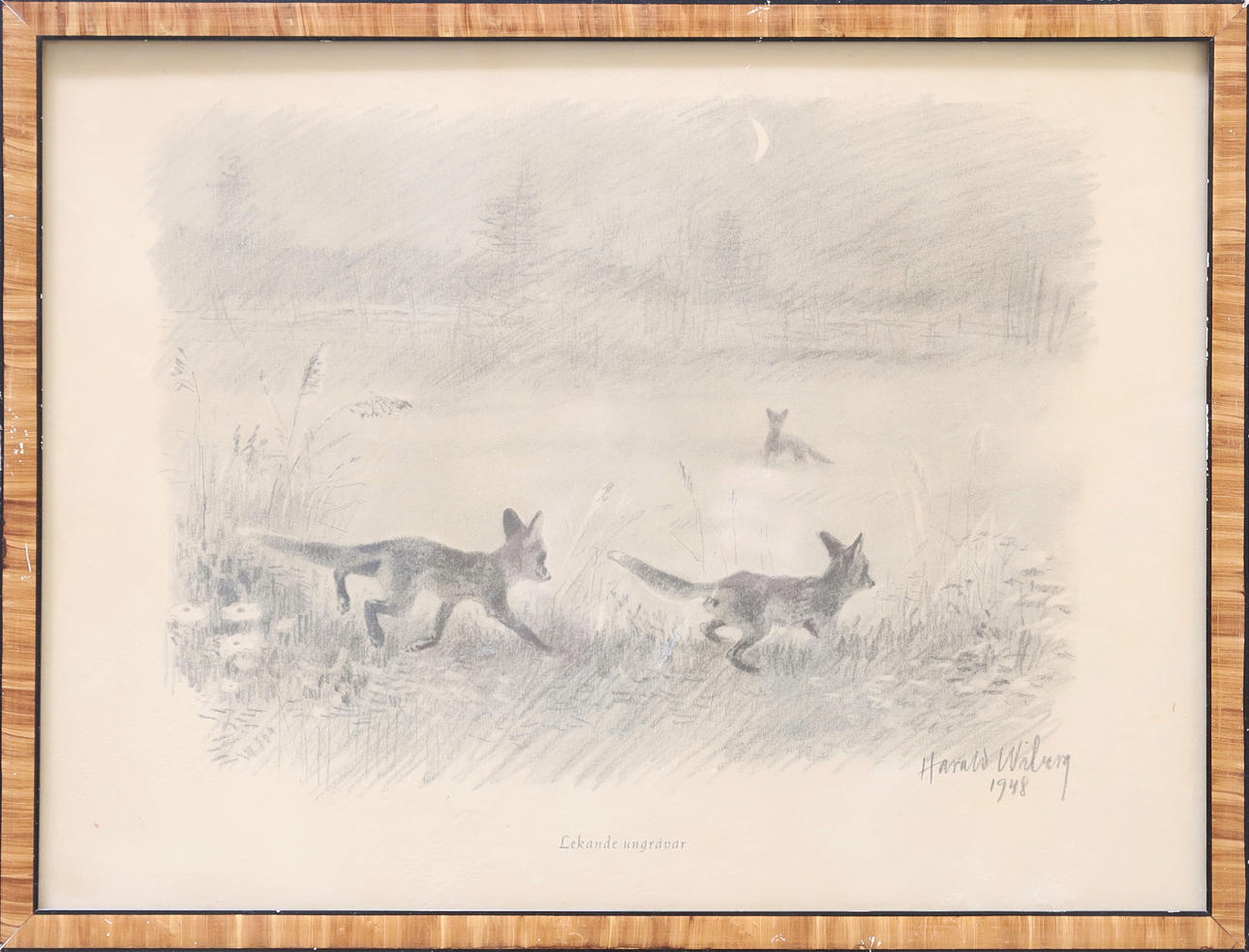 HARALD WIBERG. tryck, signerad & daterad 1948.