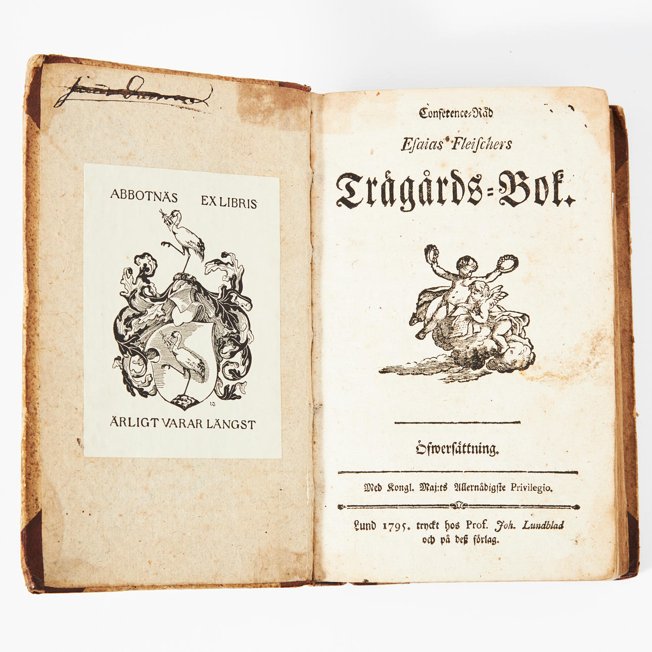 HORTONOMI FLEISCHERS TRÄGÅRDS-BOK 1795.