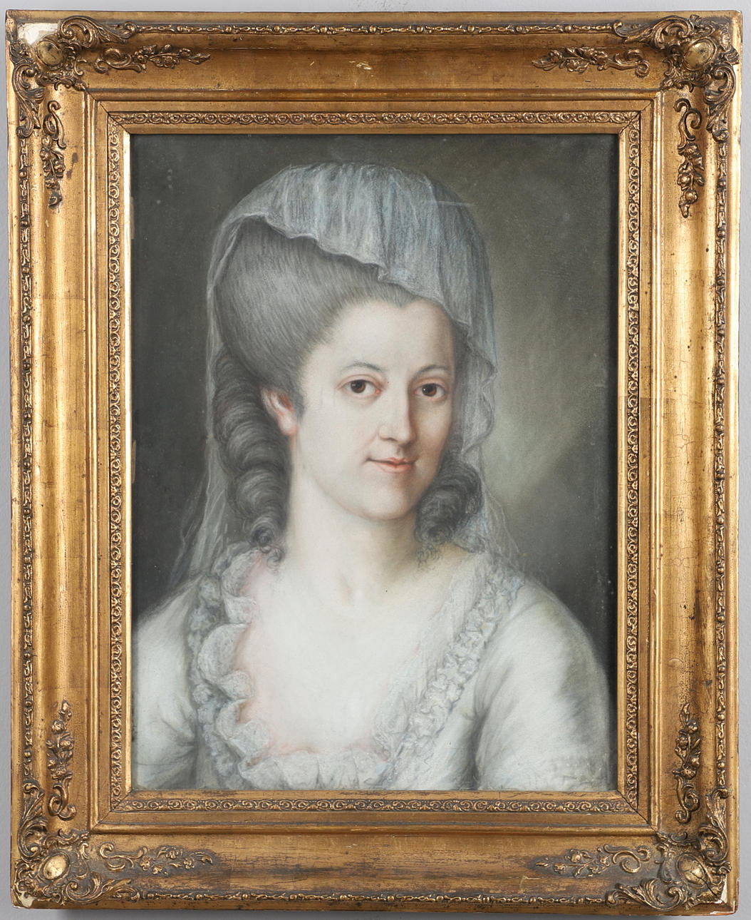 FOLLOWER OF JEAN BAPTISTE PERONNEAU (1716-1783). PORTRAIT OF A LADY, POSSIBLY LA MARECHALE DU MUY.