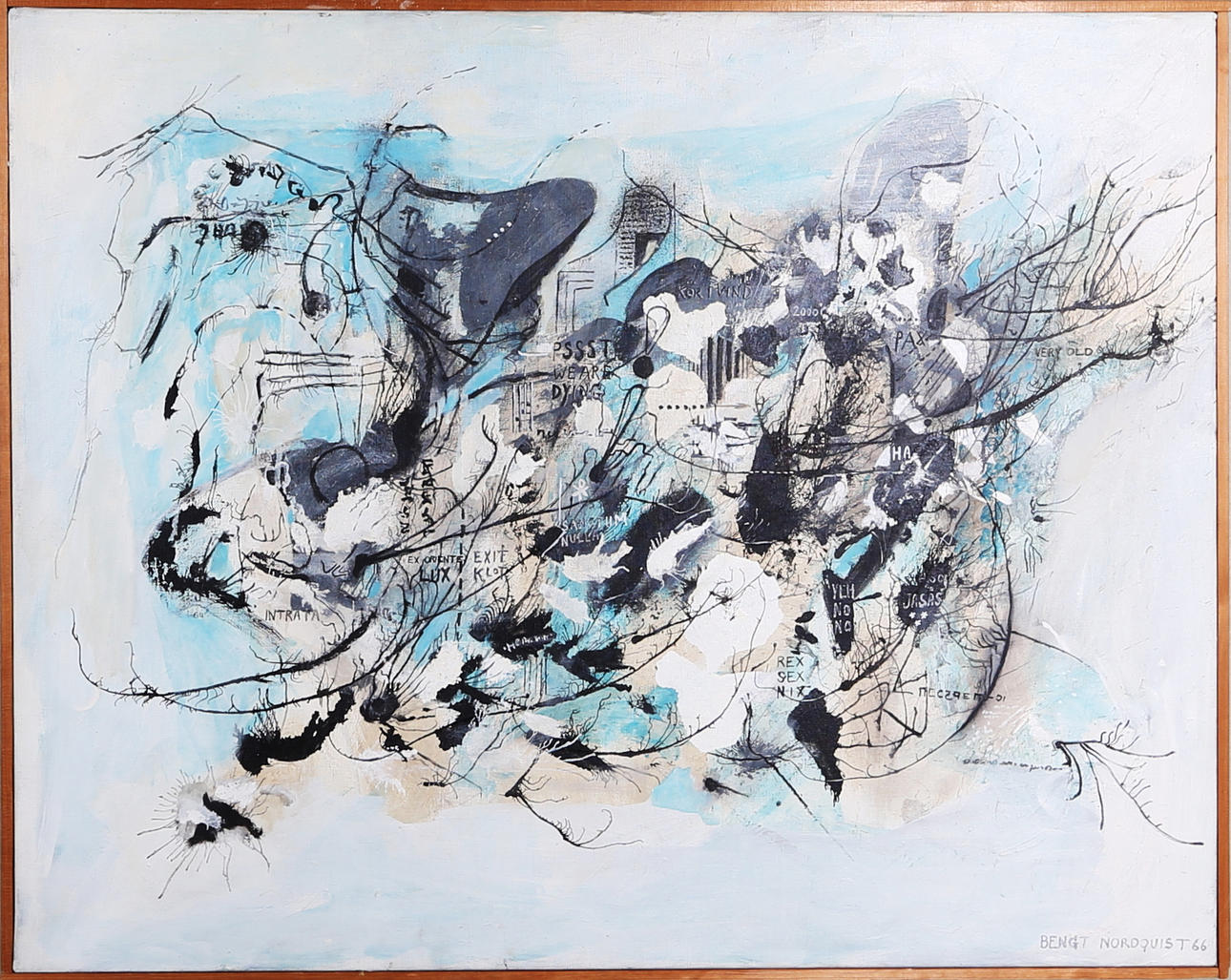 BENGT NORDQUIST. "Atlantis", akryl på duk, signerad, daterad 66.