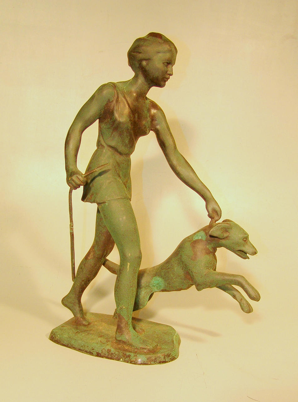 BRONS. Diana Art Deco Figur 2 1900-talets hälft.