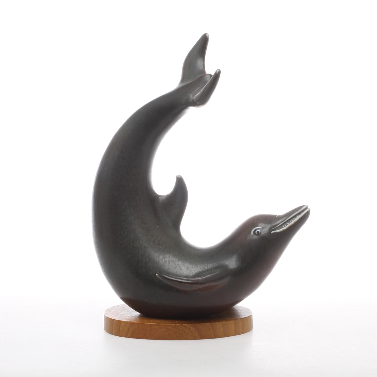 FIGURIN, stengods, delfin, Gunnar Nylund.