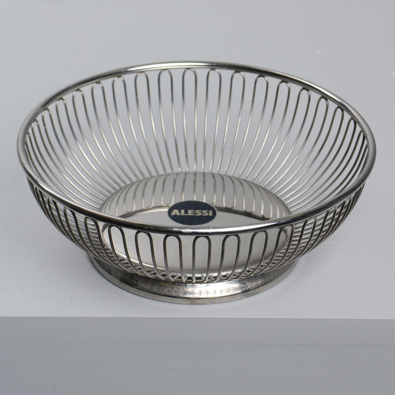 ALESSI, Drahtkorb, Edelstahl.