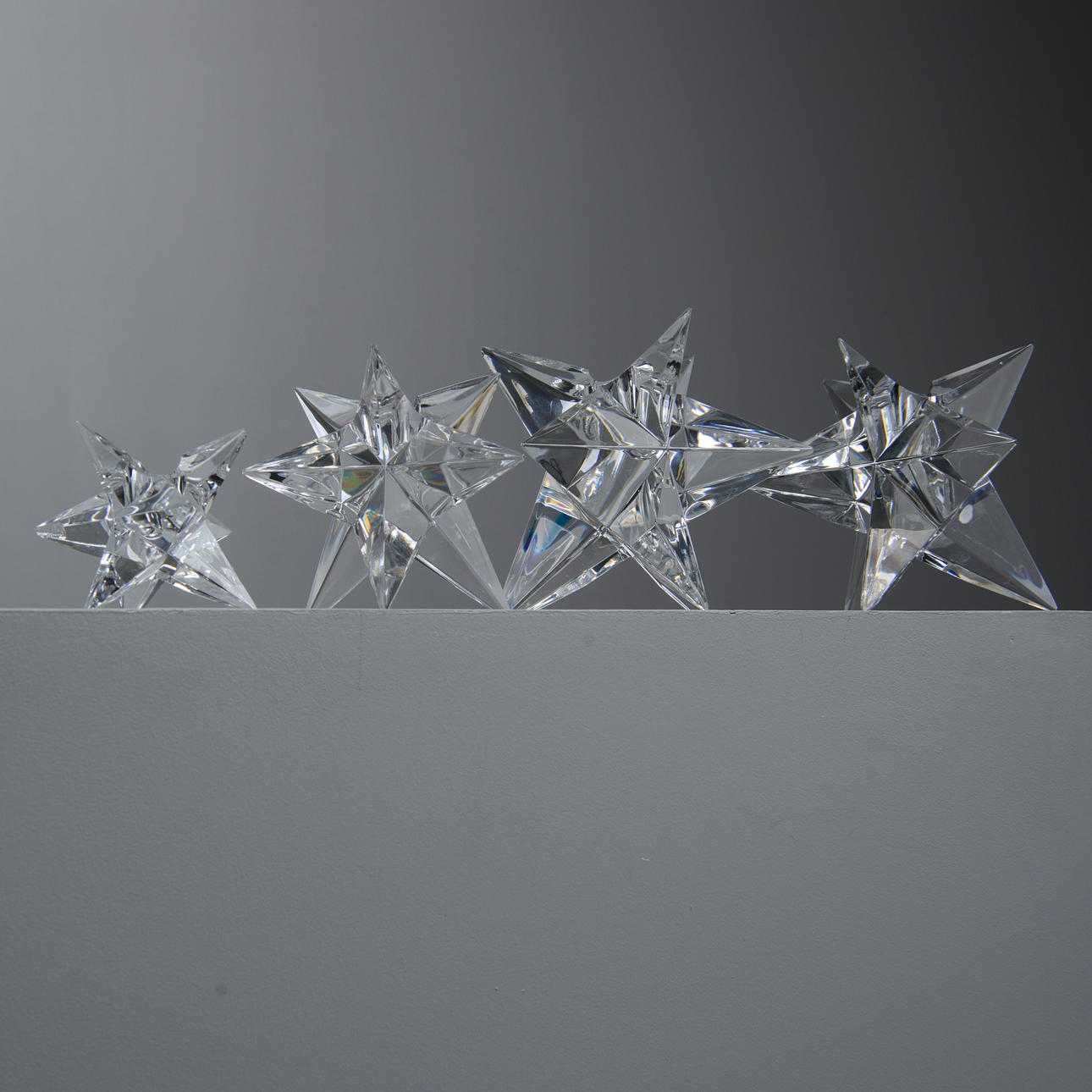 ROSENTHAL, ljusstakar, 4 st, kristallglas.