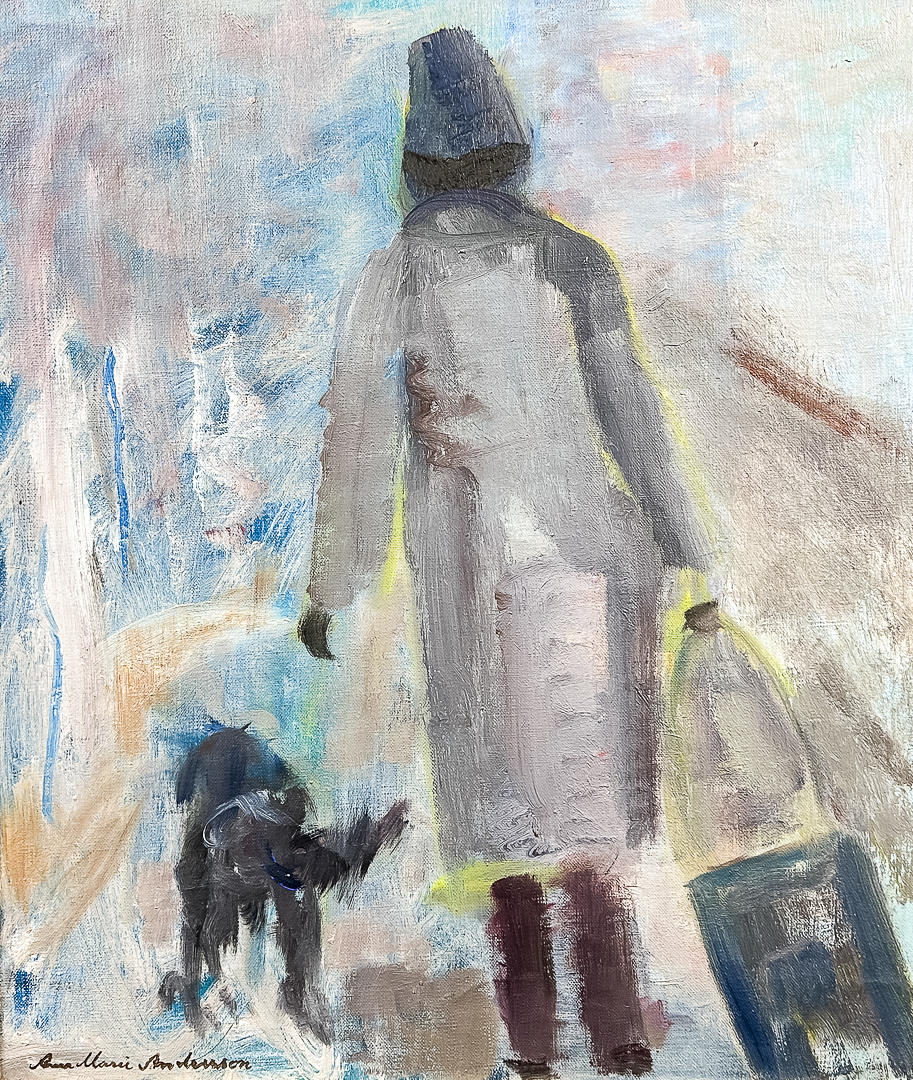 ANN MARIE ANDERSSON. OIL ON CANVAS, “Matte”, signed.