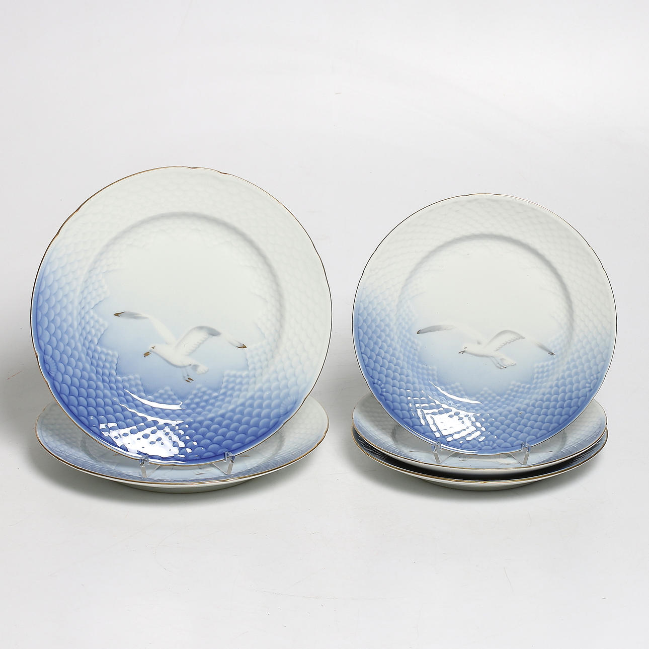 SERVISDELAR, 5 st, "Blå Måsen", Bing & Gröndahl, Danmark, 1900-tal.