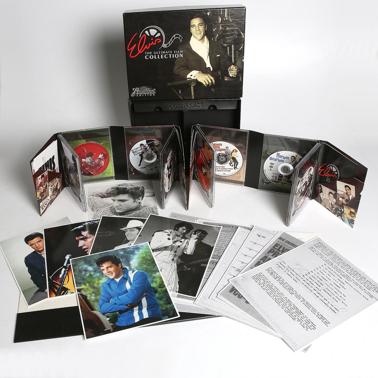 ELVIS, samlingsbox med bl.a. DVD-filmer, "The Ultimate Collection", Graceland Edition, 2000-tal.