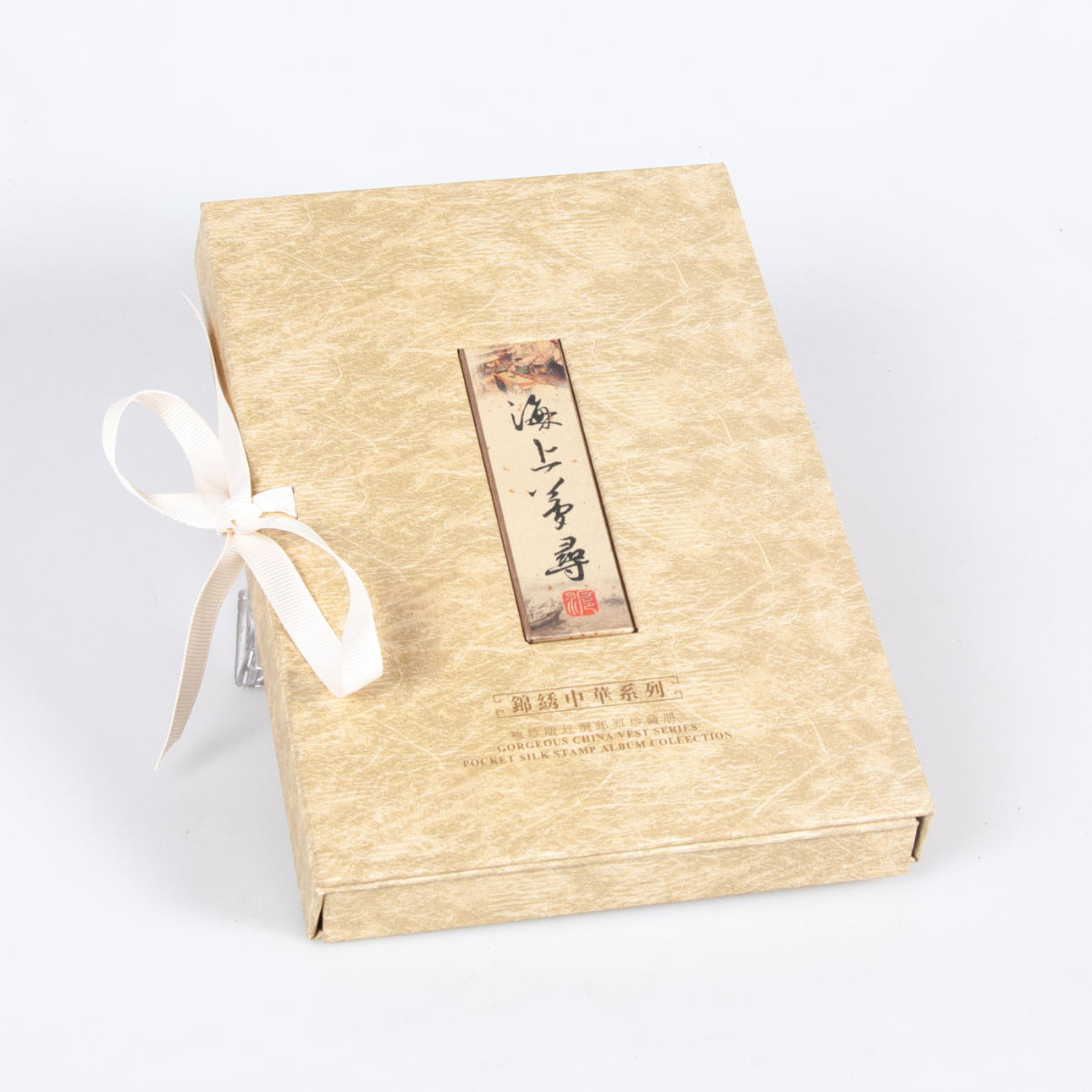 洋書 Platinum Silk Stamp & Seal Collection Stamps and books. China, silk stamp album. Coins, Medals & Stamps