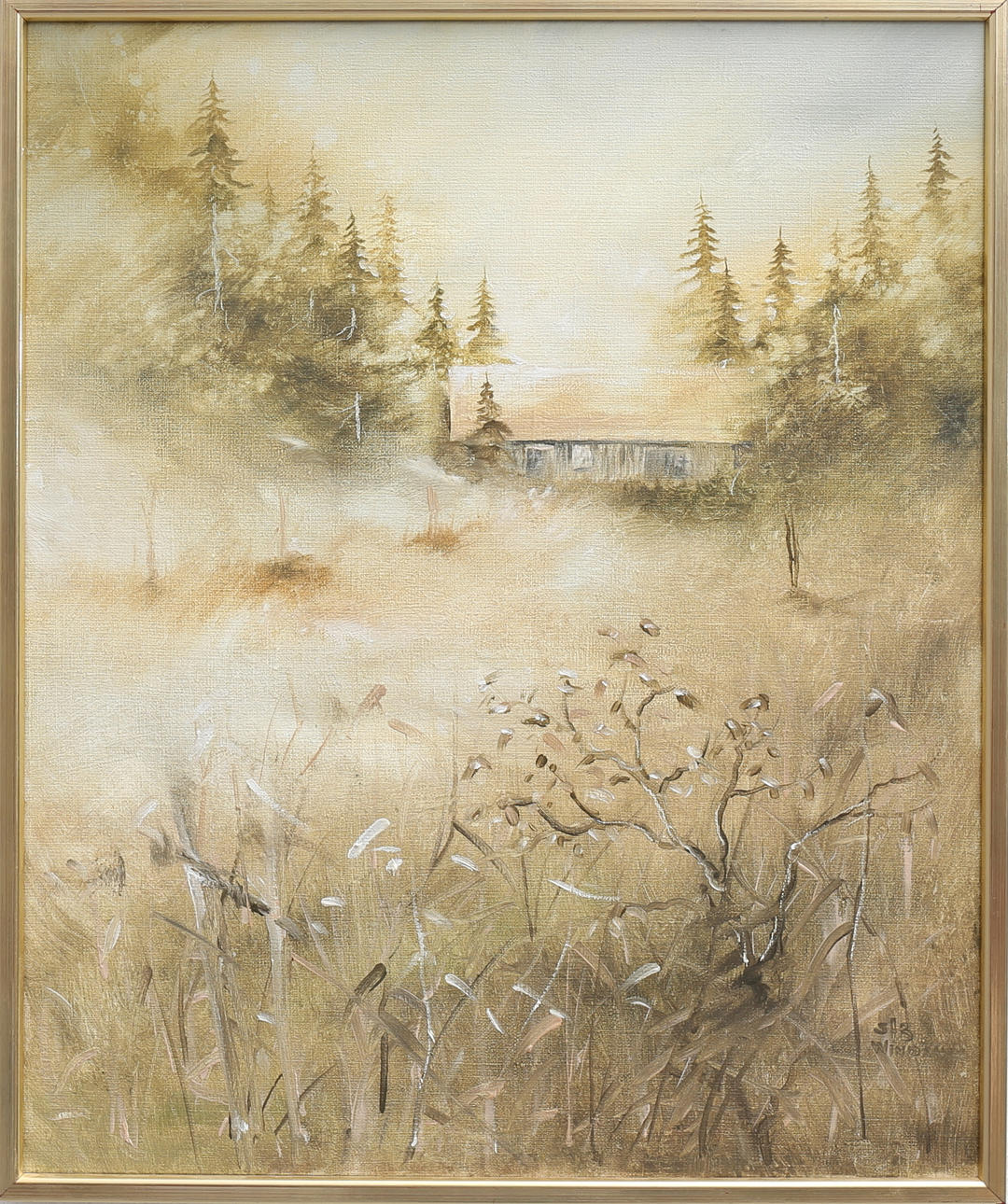 STEFAN WINDAHL. Ängsmotiv. Olja på duk, signerad.