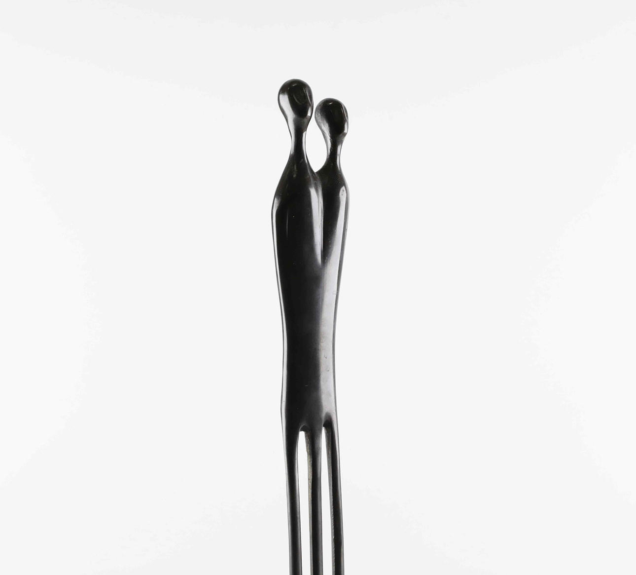 LOUISE HEDERSTRÖM. Sculpture, patinated bronze, “Two become
