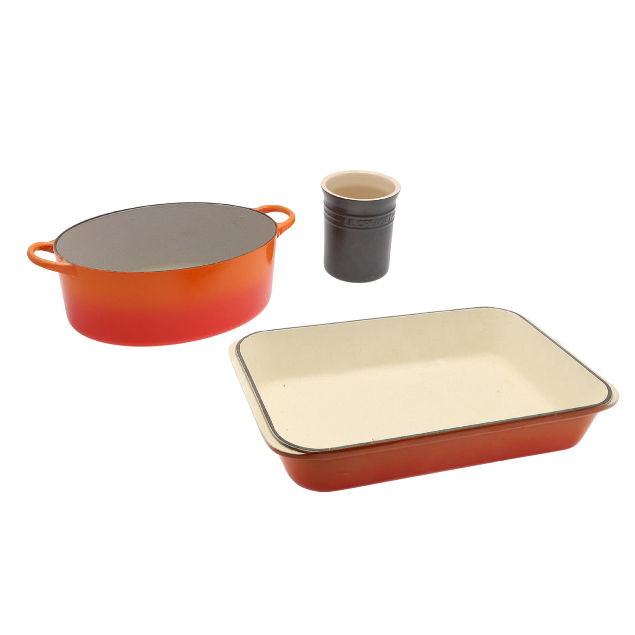 TRE BITAR AV LE CREUSET.